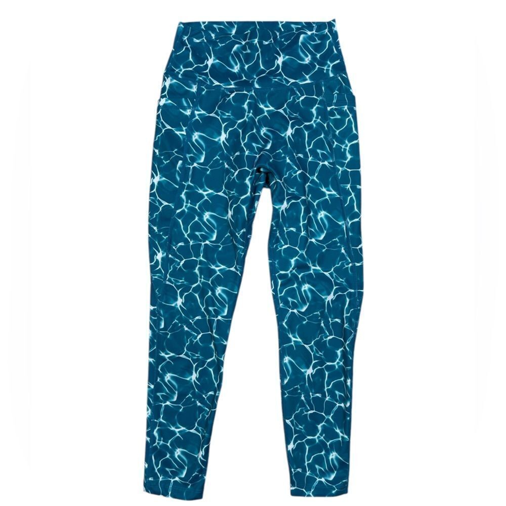 Buffbunny Collection Limitless Turquoise Blue Reflective Side Pocket 7/8 Legging